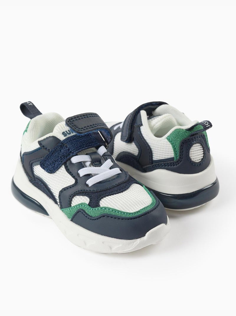 Zapatillas combinadas con luces Superlight Runner Azul Azul - Kiabi