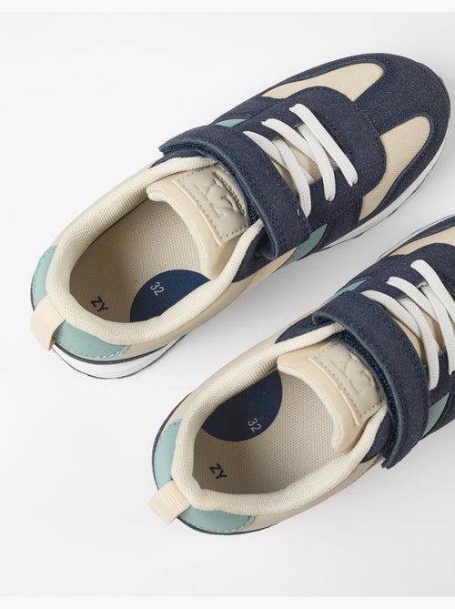 Zapatillas combinadas con tira autoadherente - Kiabi