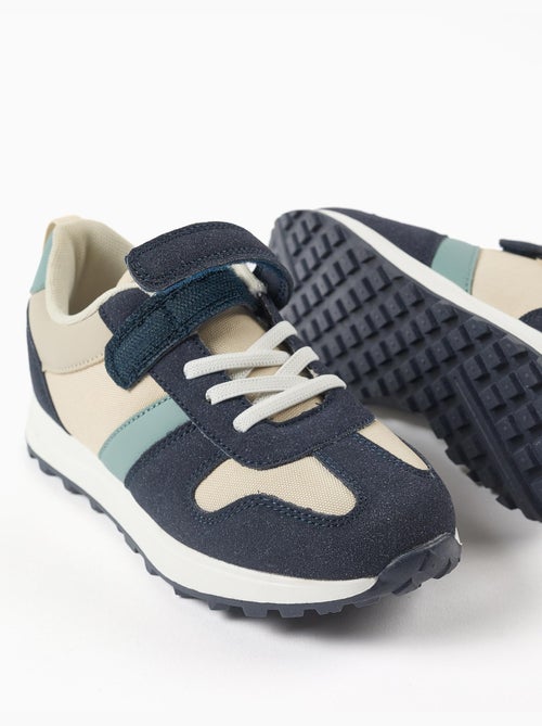 Zapatillas combinadas con tira autoadherente - Kiabi
