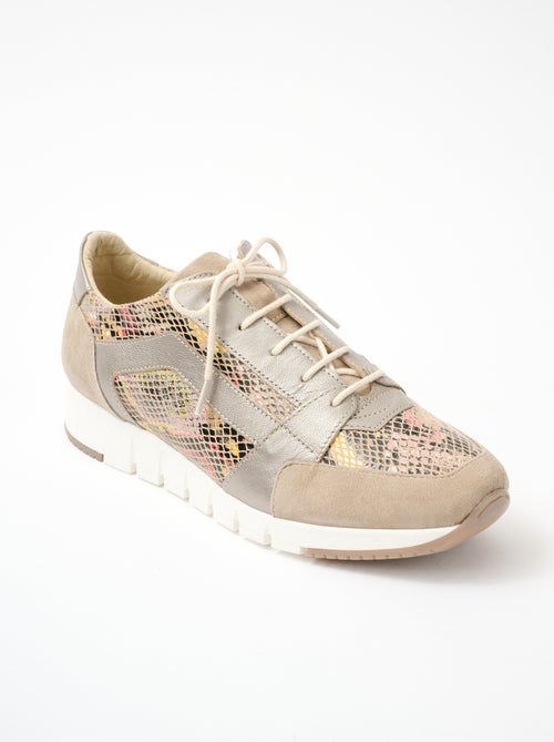 Zapatillas cómodas con cordones y cremallera - Afibel - Kiabi