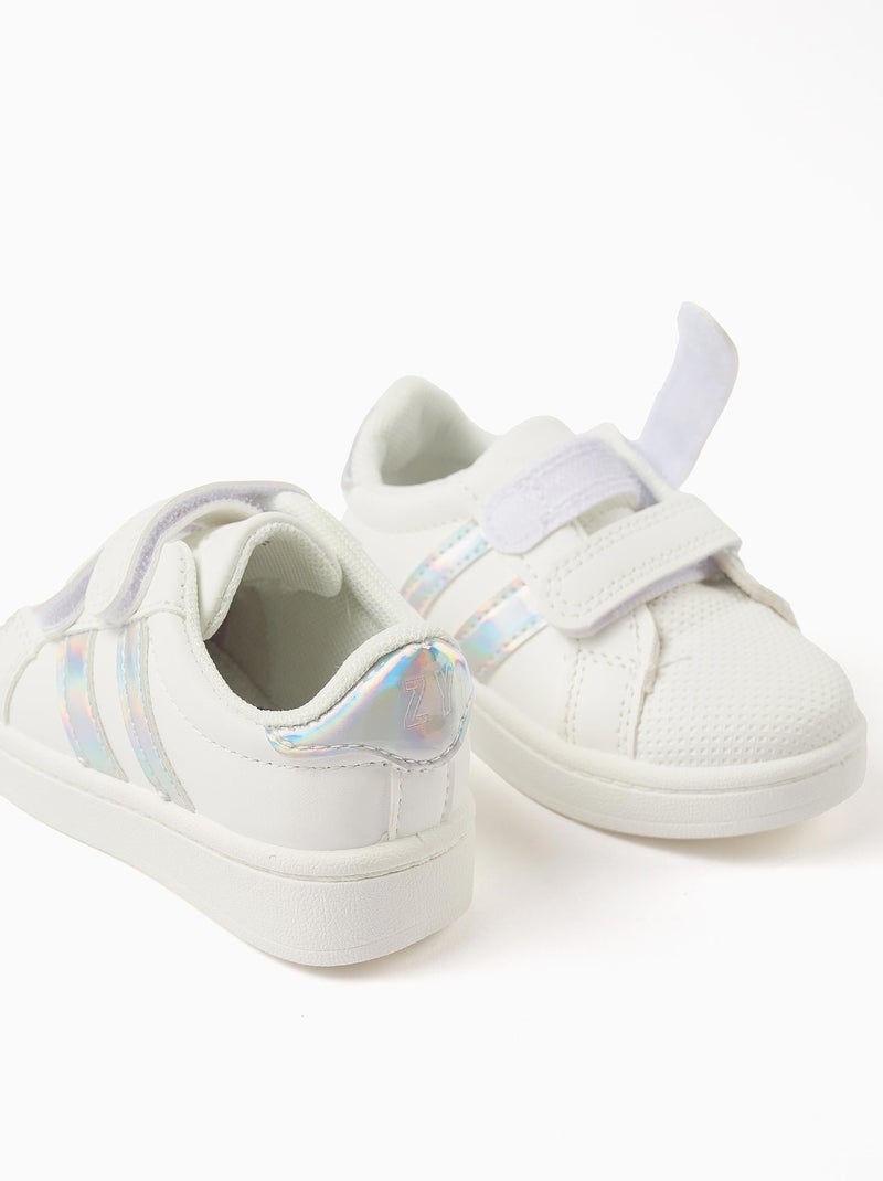 Zapatillas con cierre adherente Blanco - Kiabi