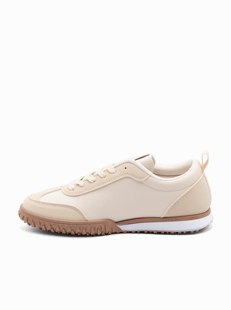 Zapatillas con cordones Beige - Kiabi