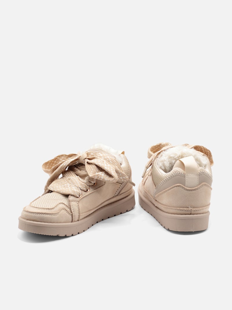 Zapatillas con cordones Beige - Kiabi