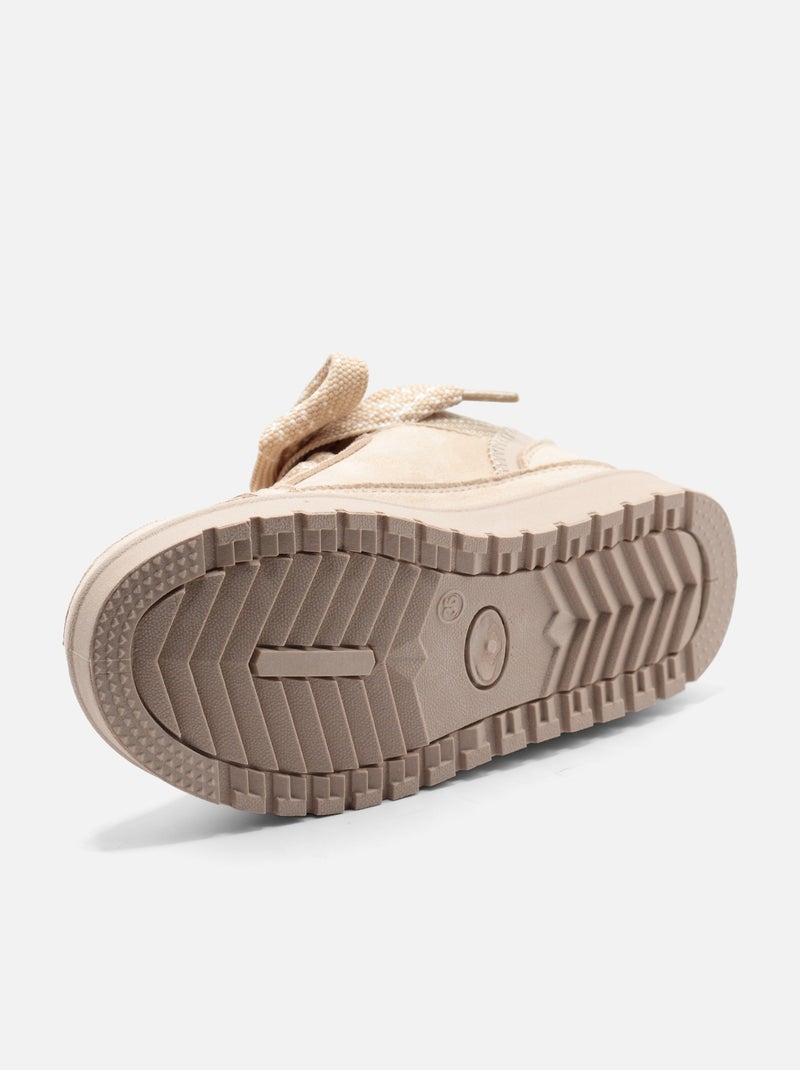 Zapatillas con cordones Beige - Kiabi