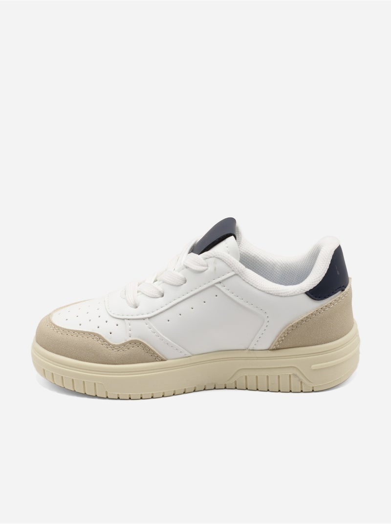 Zapatillas con cordones Blanco Azul - Kiabi