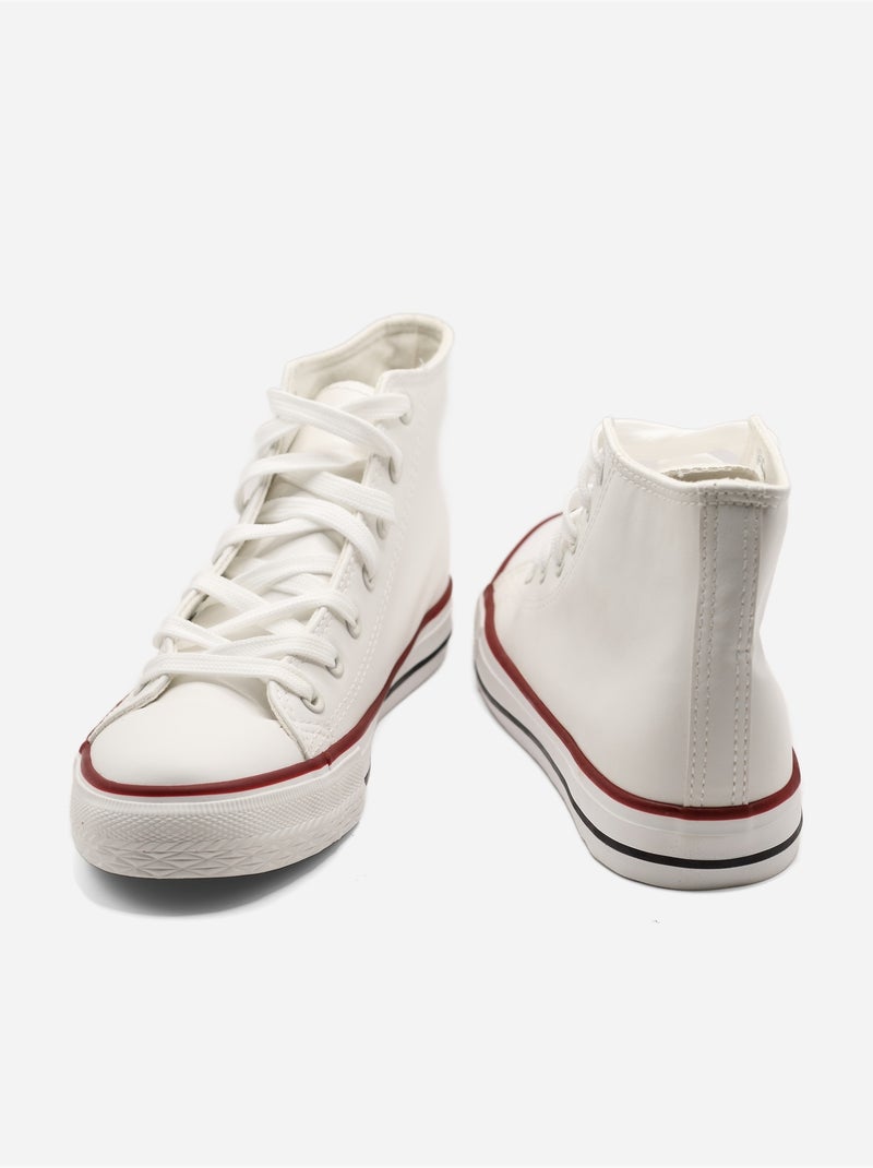 Zapatillas con cordones Blanco - Kiabi