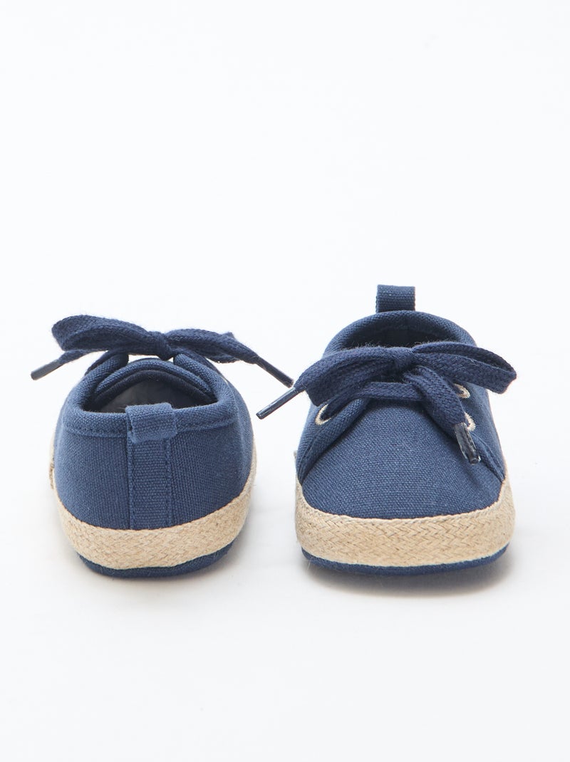 Zapatillas con cordones de tela Azul - Kiabi