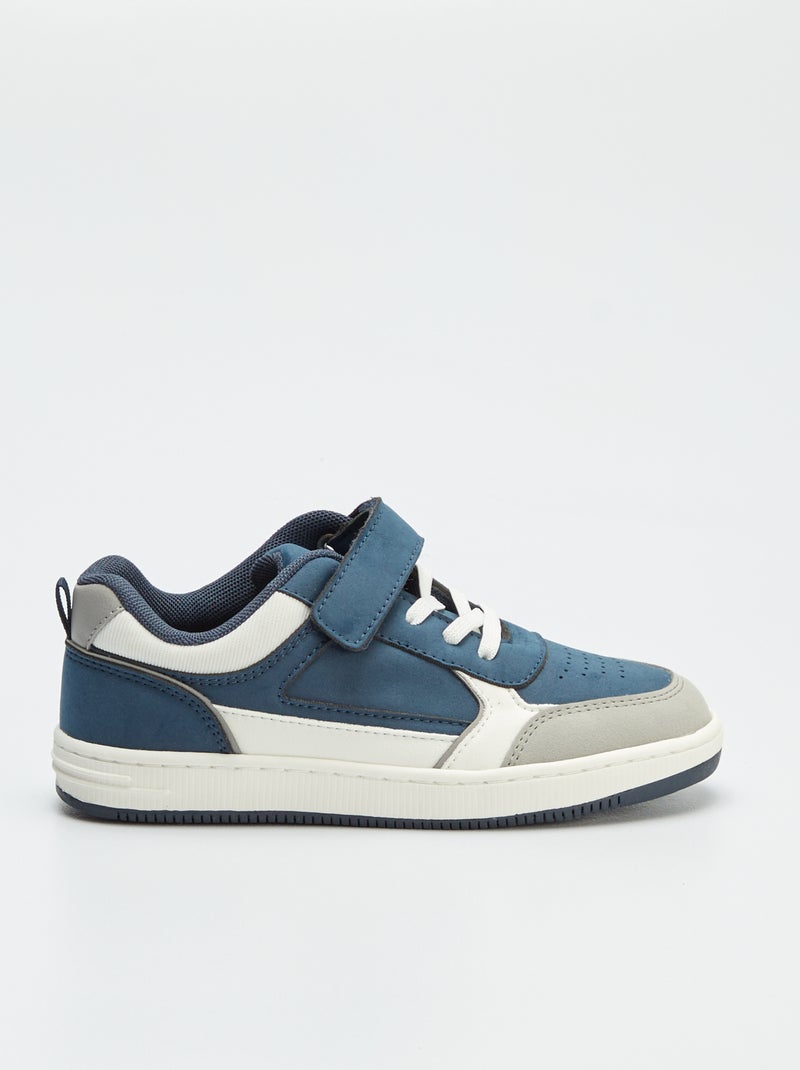 Zapatillas con cordones elásticos + velcros BLANCO - Kiabi