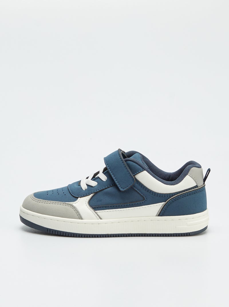 Zapatillas con cordones elásticos + velcros BLANCO - Kiabi