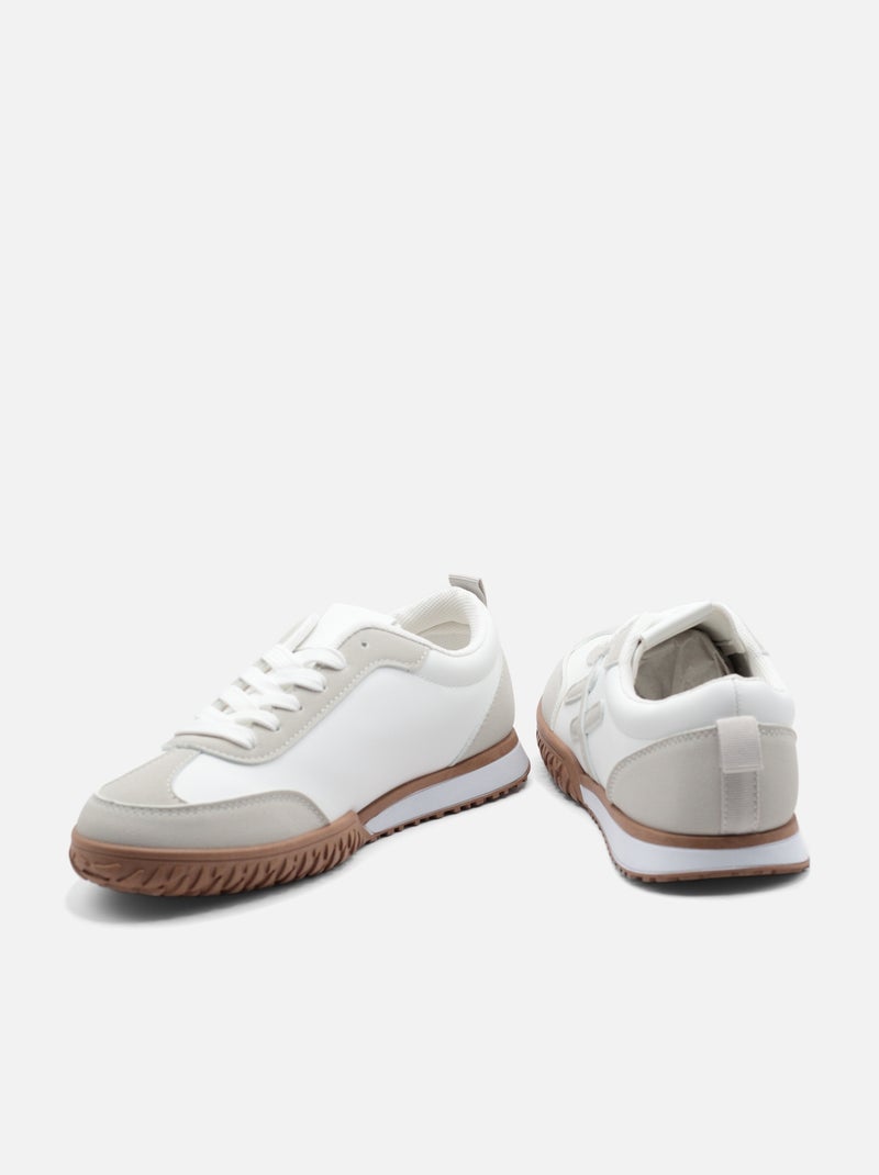 Zapatillas con cordones Gris - Kiabi