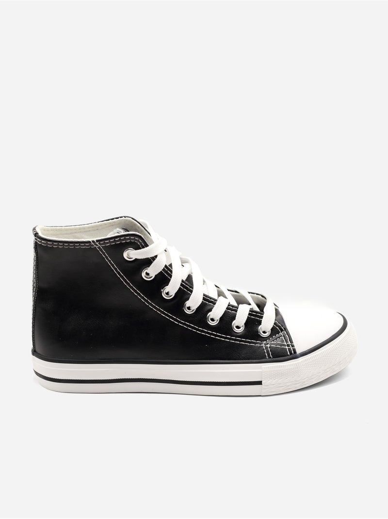 Zapatillas con cordones Negro - Kiabi