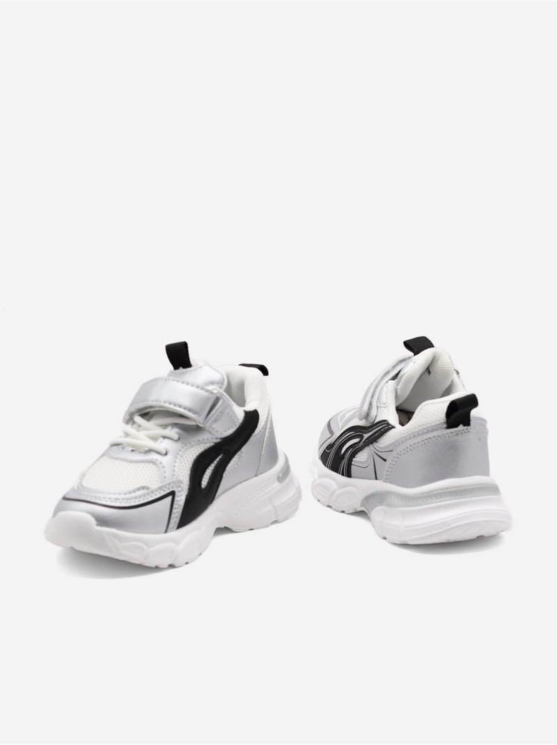 Zapatillas con cordones Plata - Kiabi