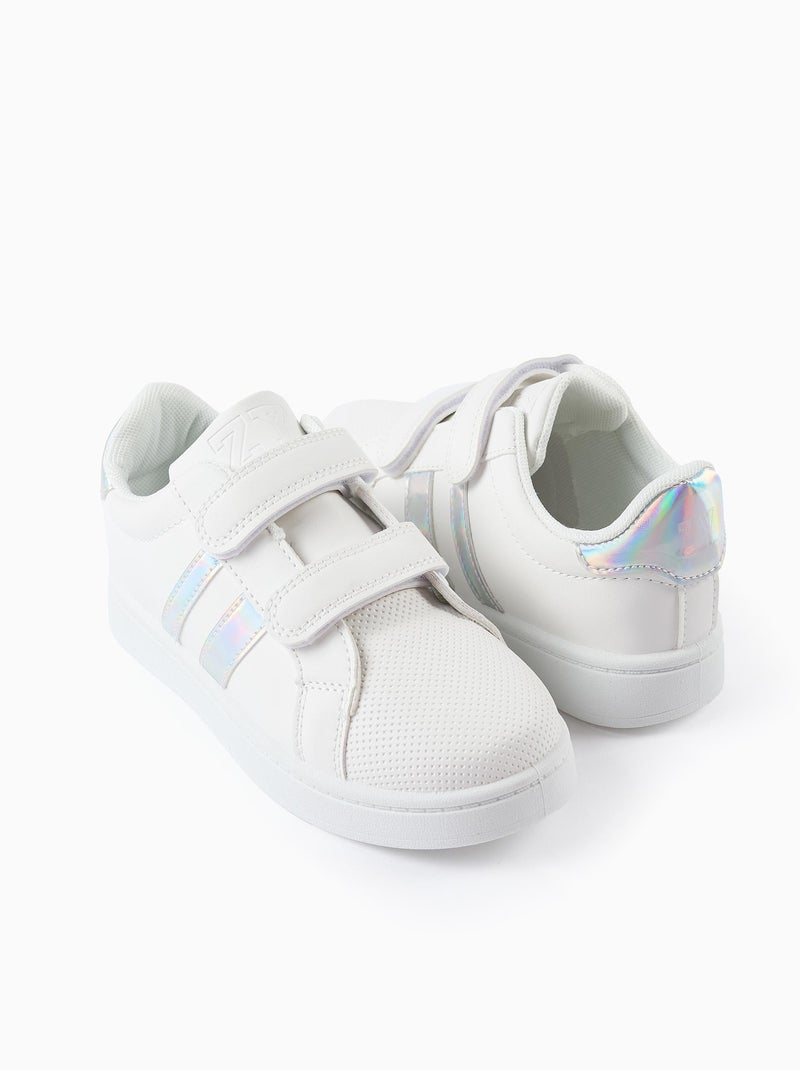 Zapatillas con detalles iridiscentes Blanco - Kiabi