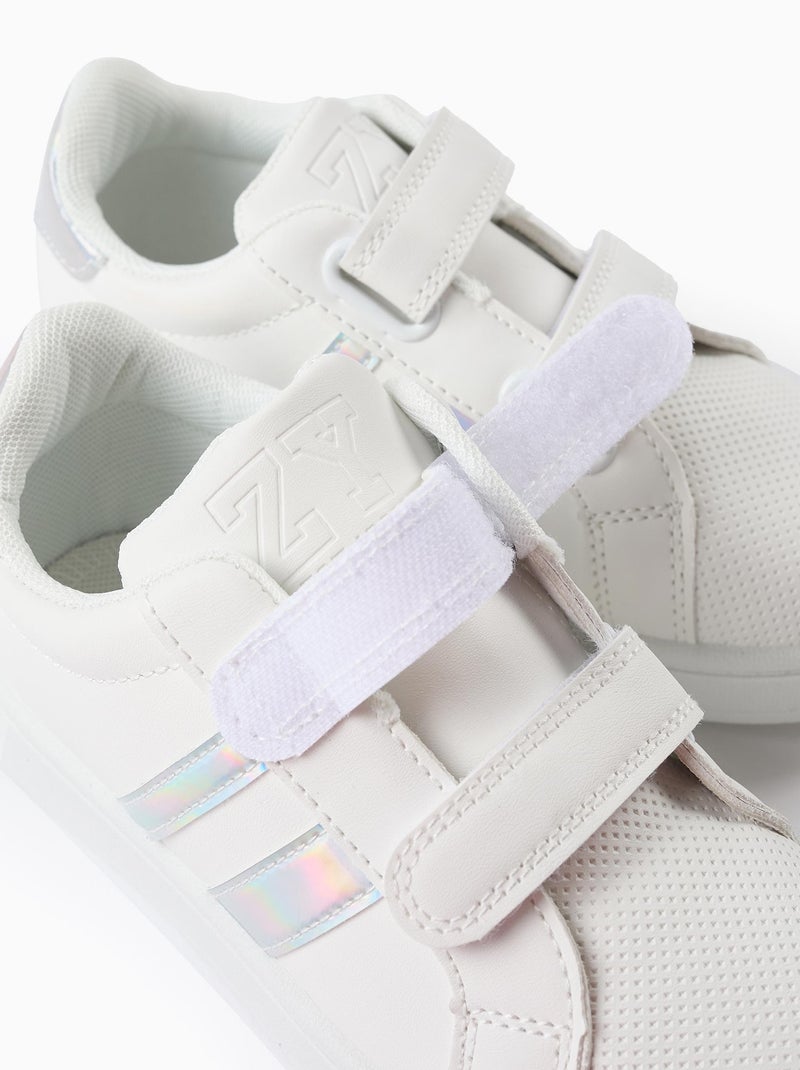 Zapatillas con detalles iridiscentes Blanco - Kiabi