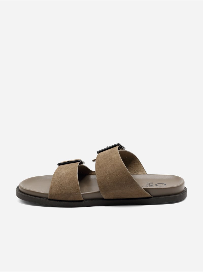 Zapatillas con doble correa - Uomo Caqui - Kiabi