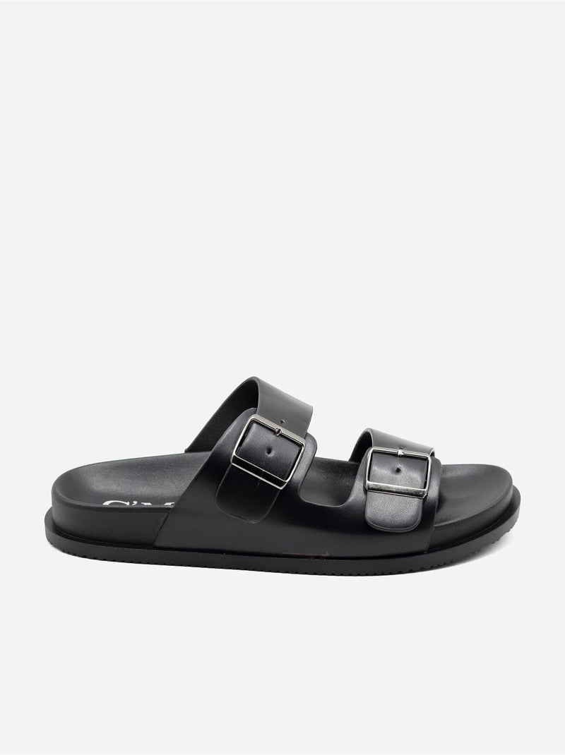 Zapatillas con doble correa Negro - Kiabi