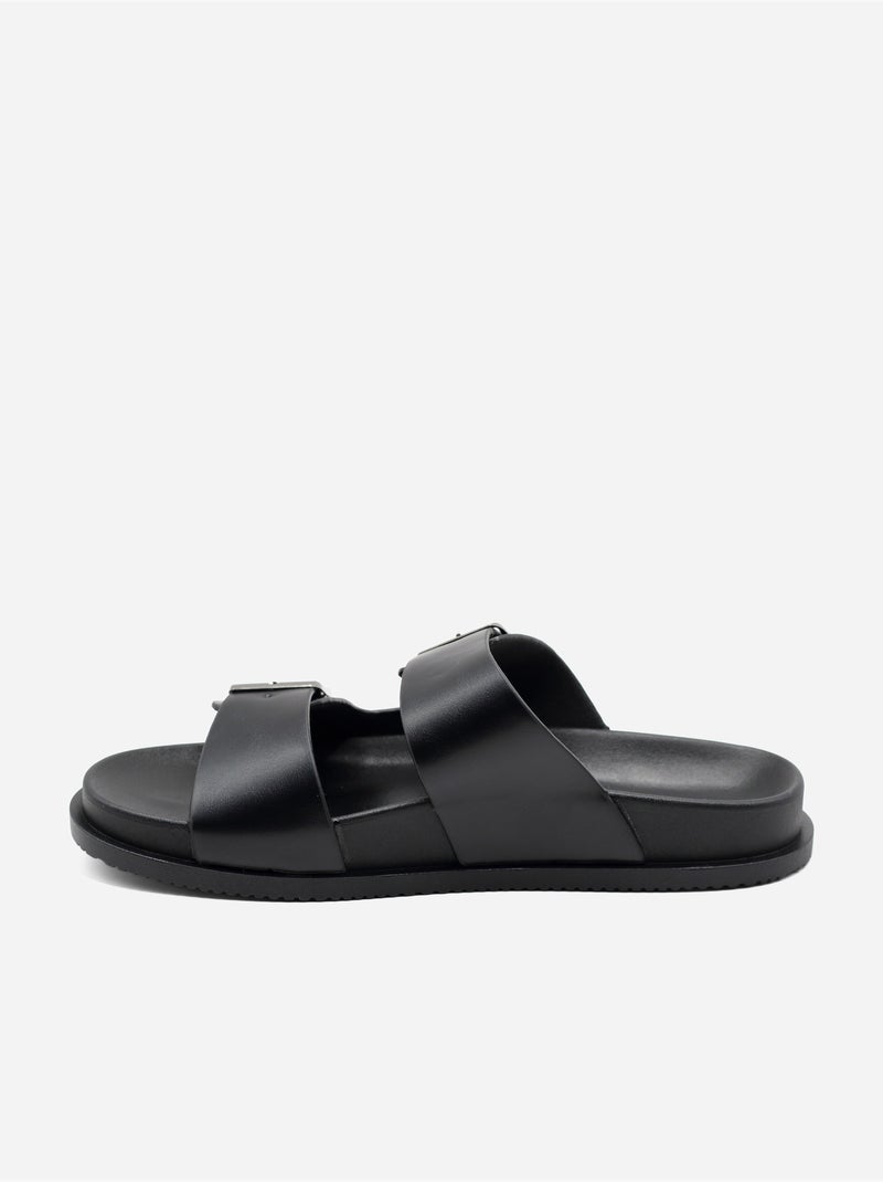 Zapatillas con doble correa Negro - Kiabi