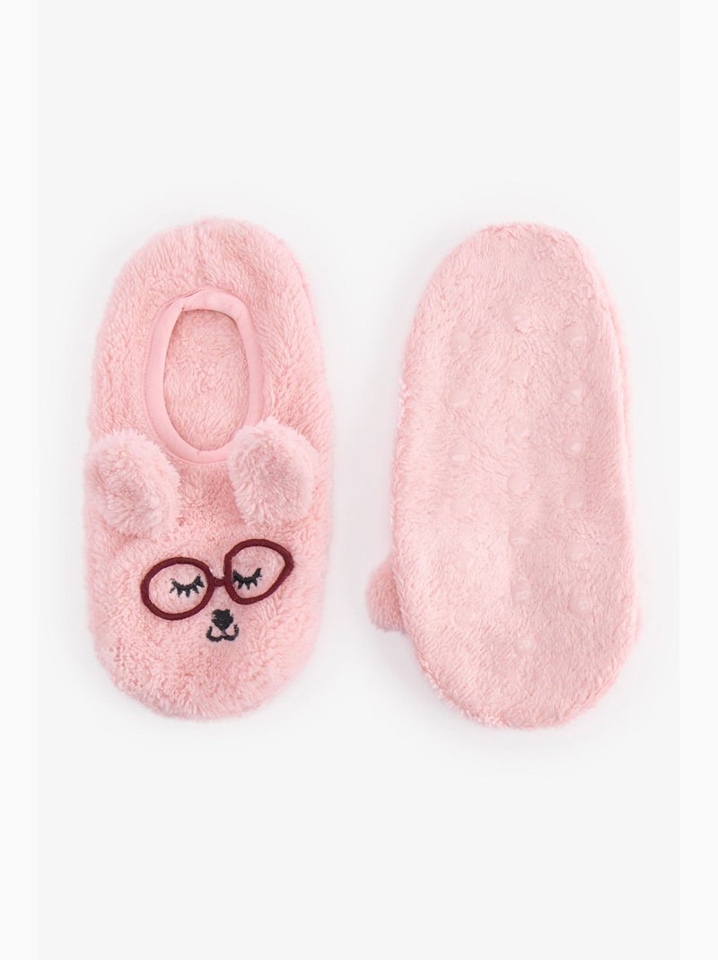 Zapatillas con estampado de perro sleepy day penti Rosa claro - Kiabi