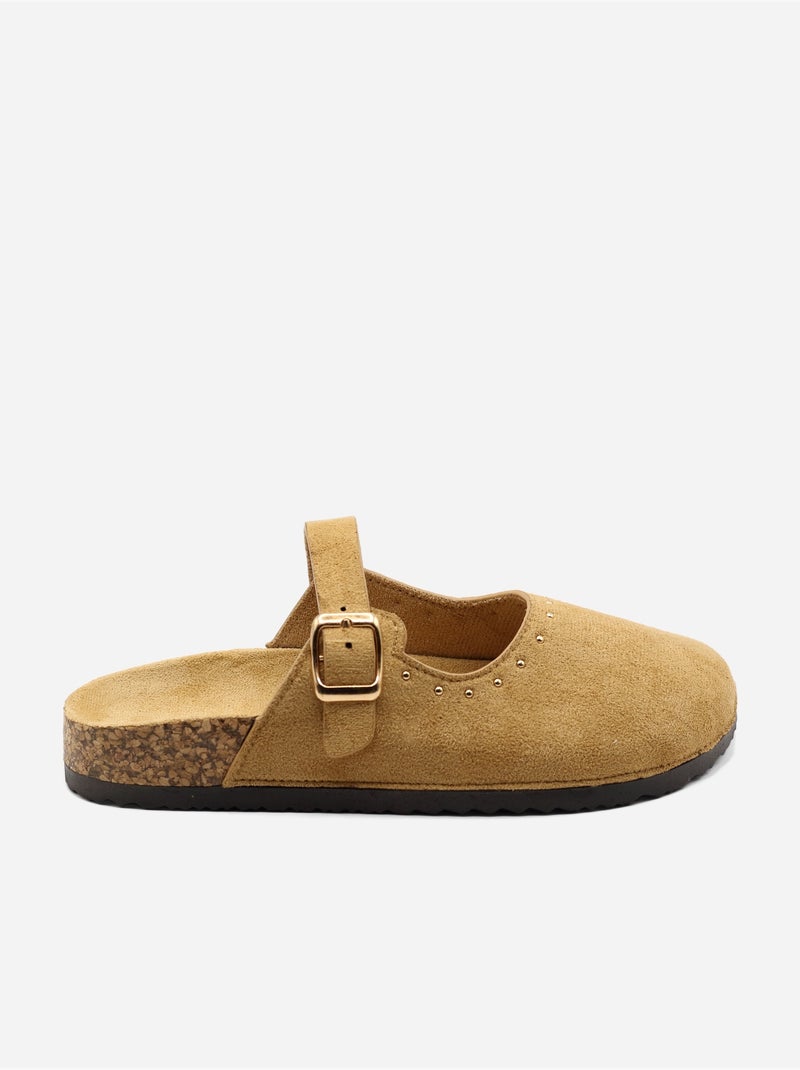 Zapatillas con hebilla y tachuelas Camel - Kiabi
