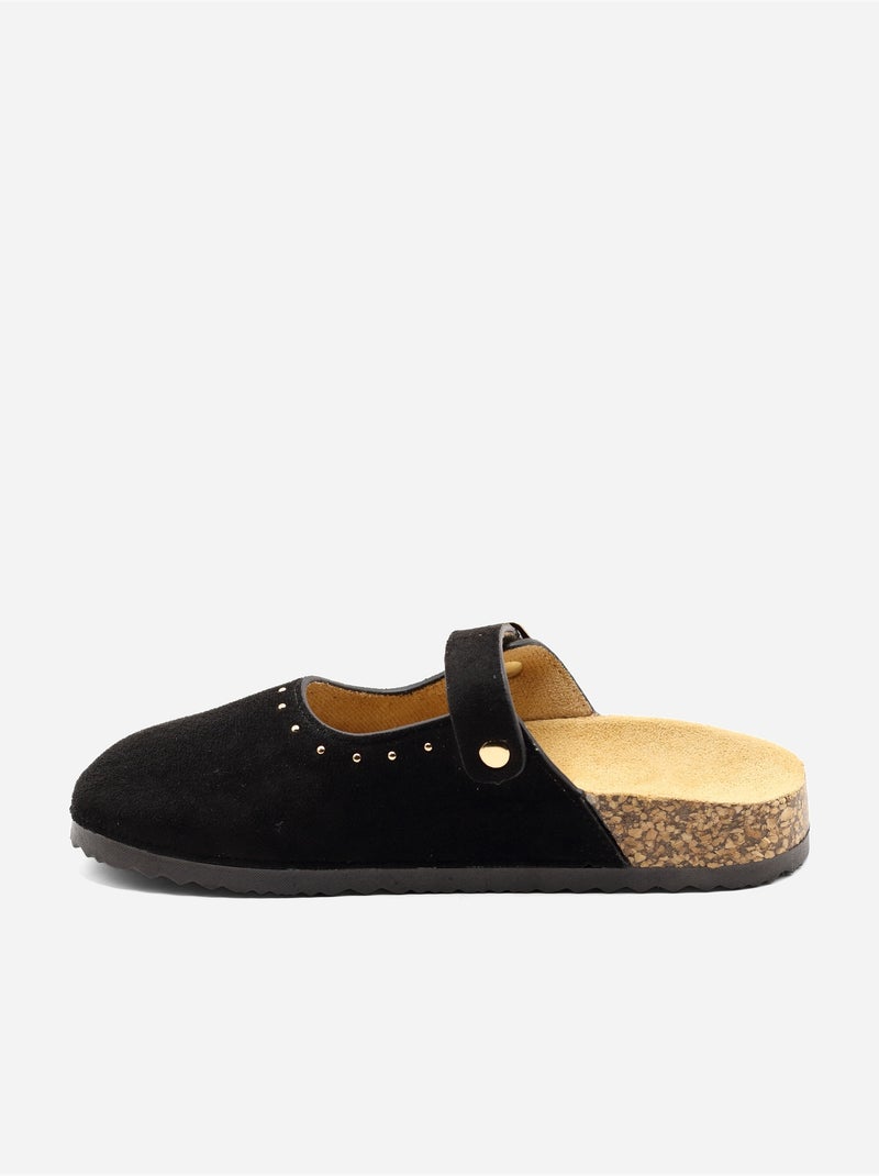 Zapatillas con hebilla y tachuelas Negro - Kiabi