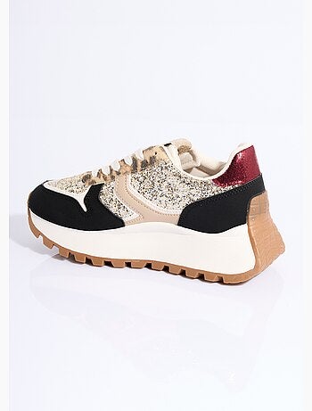 Zapatillas con lentejuelas y suela gruesa - AFIBEL