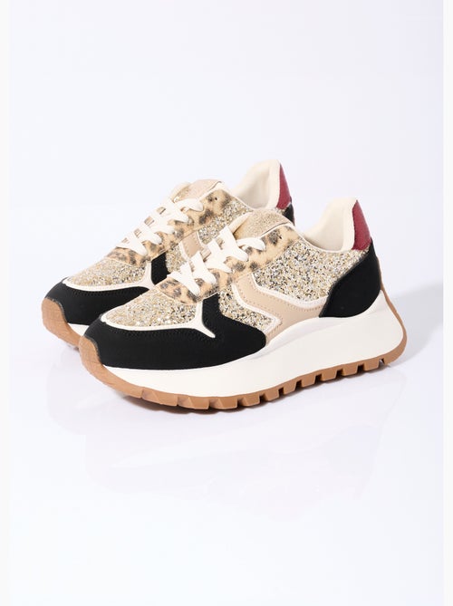 Zapatillas con lentejuelas y suela gruesa - AFIBEL - Kiabi
