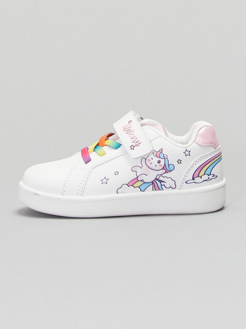 Zapatillas con motivo de fantasía blanco - Kiabi