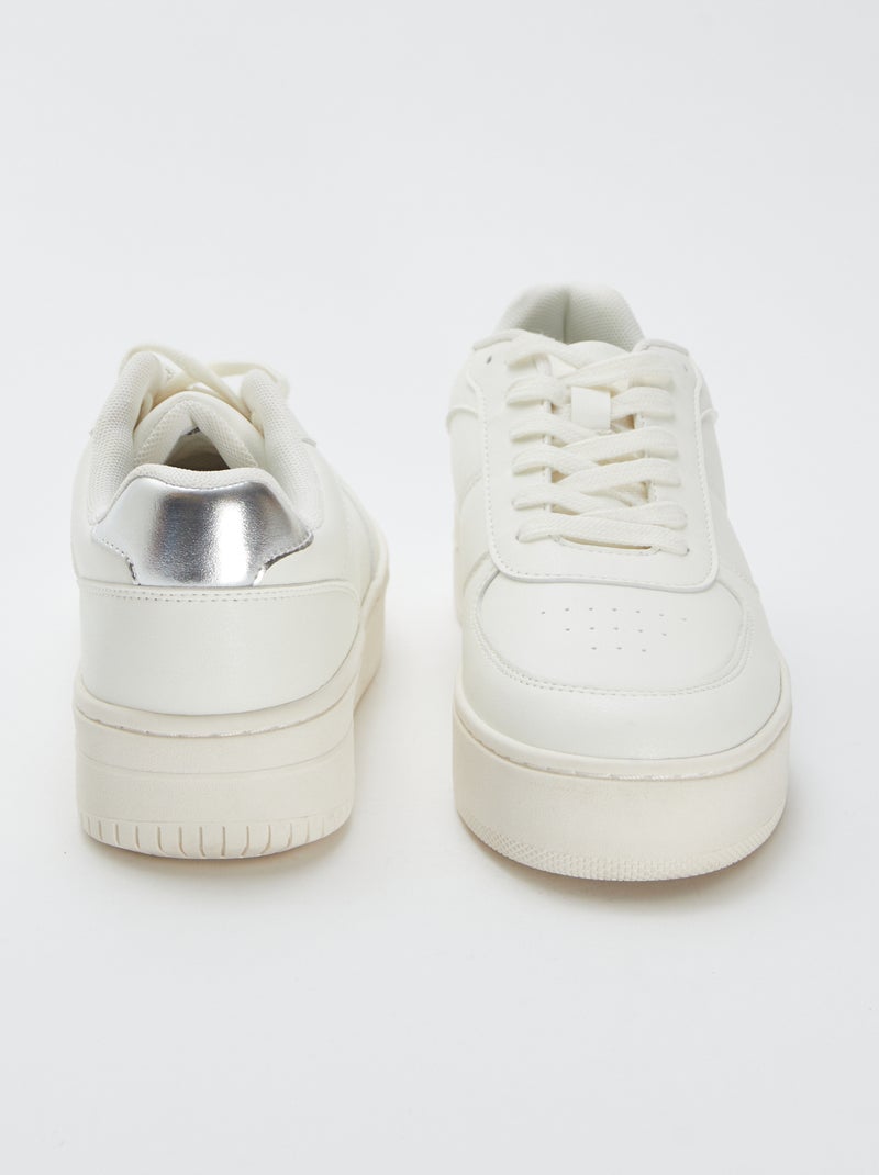 Zapatillas con plataforma Blanco - Kiabi