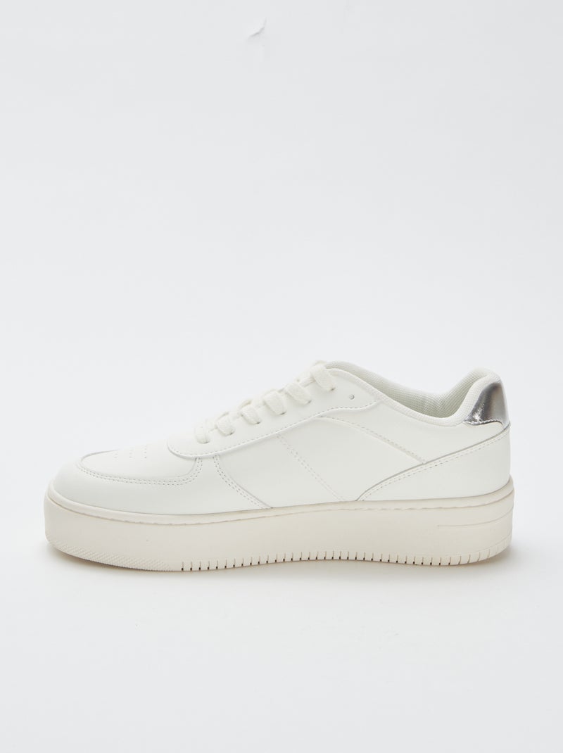 Zapatillas con plataforma Blanco - Kiabi