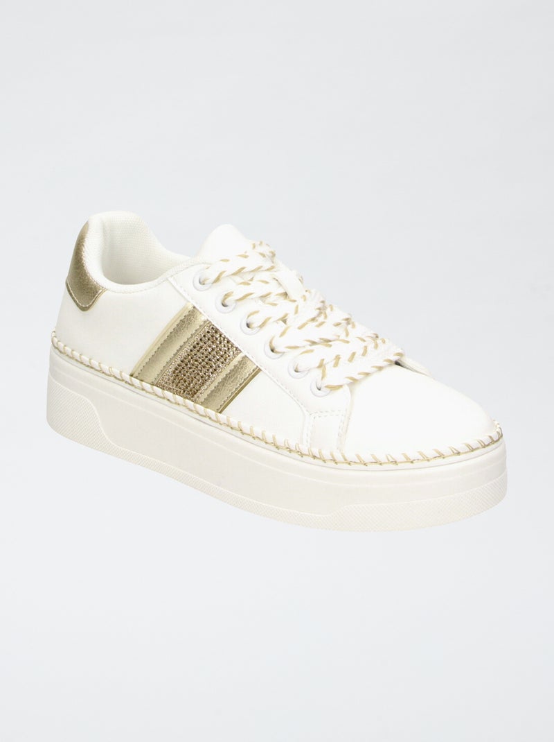 Zapatillas con plataforma Blanco - Kiabi