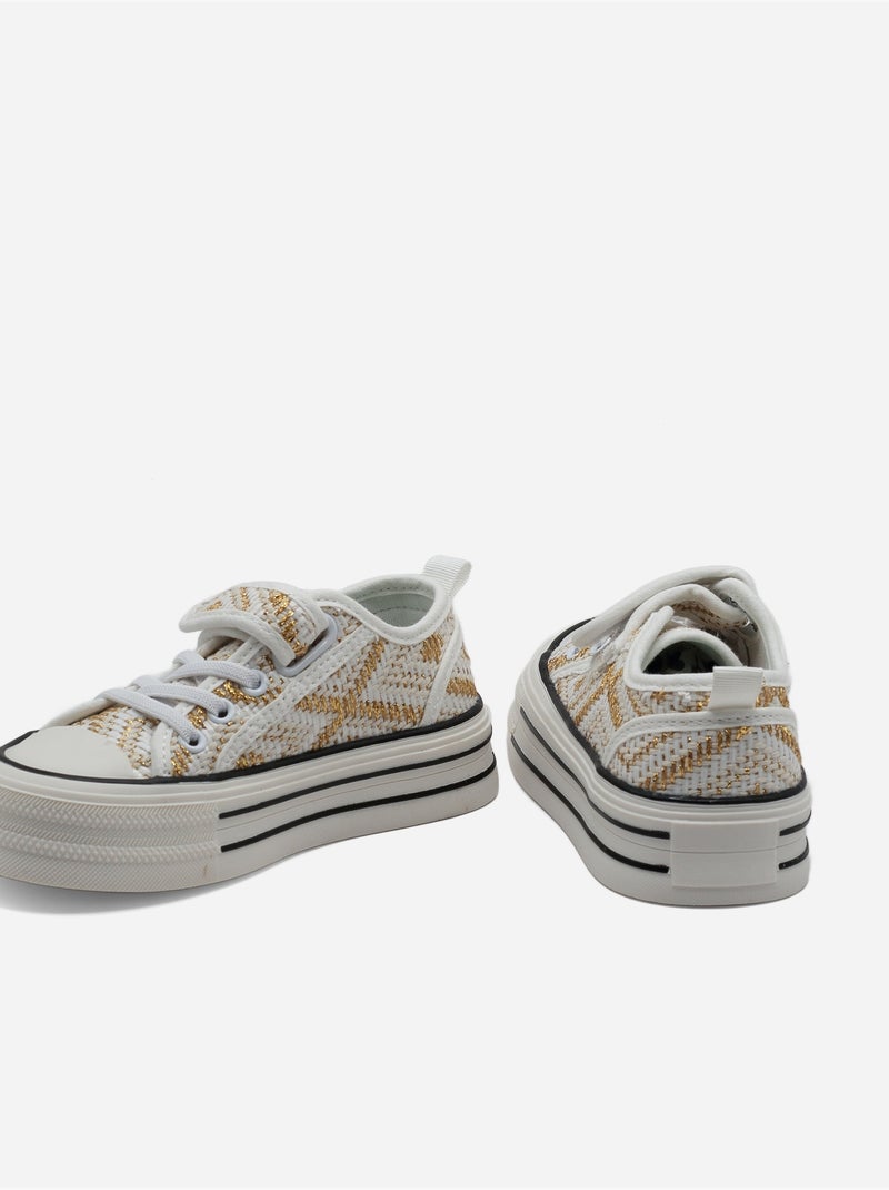 Zapatillas con plataforma Crema - Kiabi