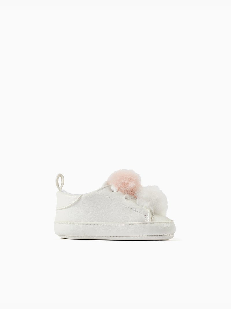 Zapatillas con pompones Rosa claro - Kiabi