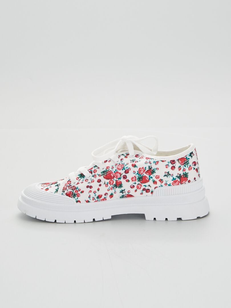 Zapatillas con suela gruesa blanco - Kiabi