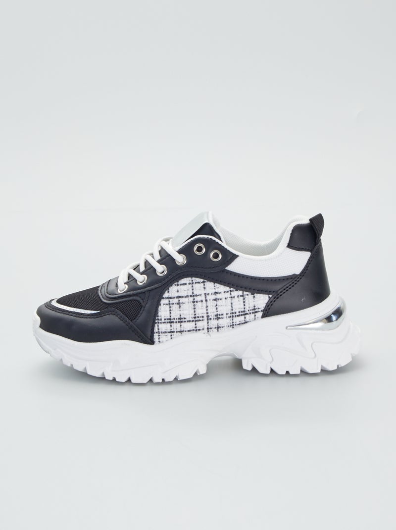 Zapatillas con suela gruesa NEGRO - Kiabi
