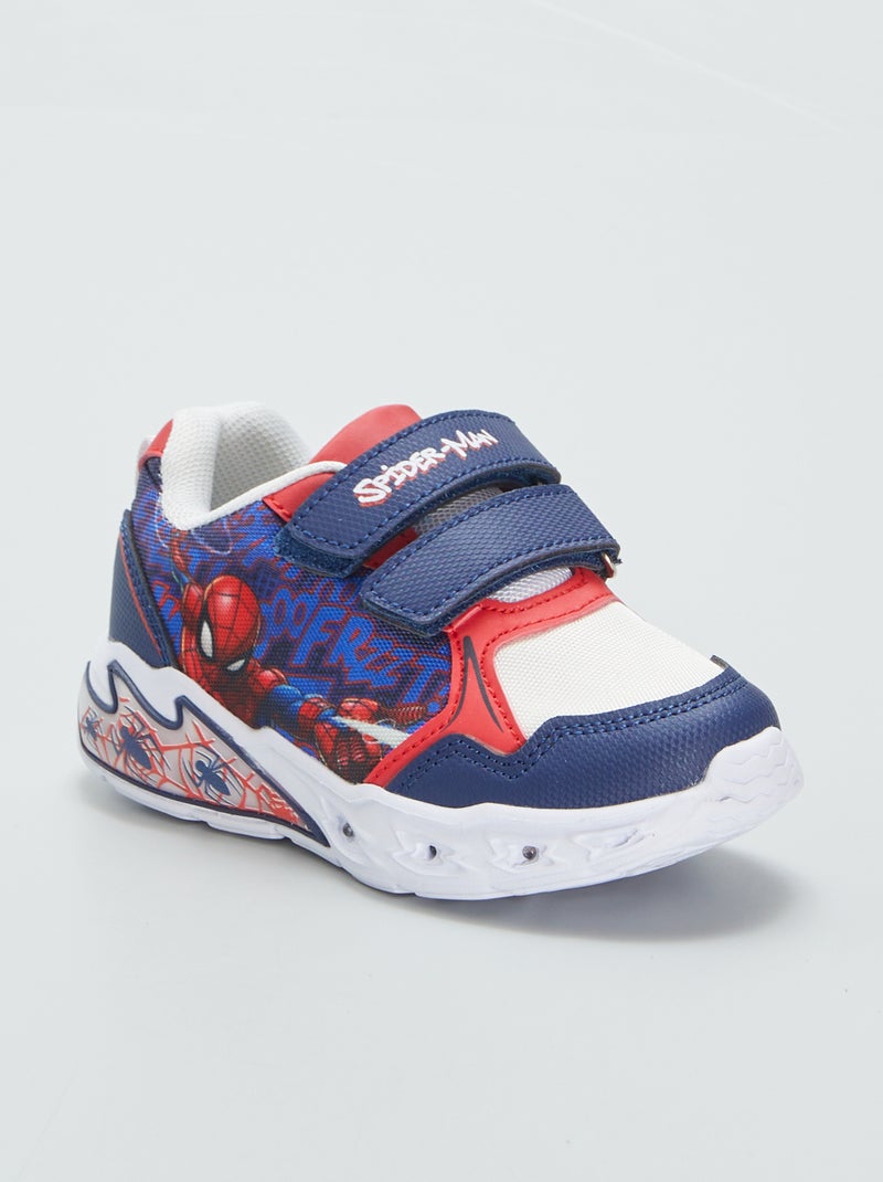 Zapatillas con suela luminosa 'Spiderman' azul - Kiabi