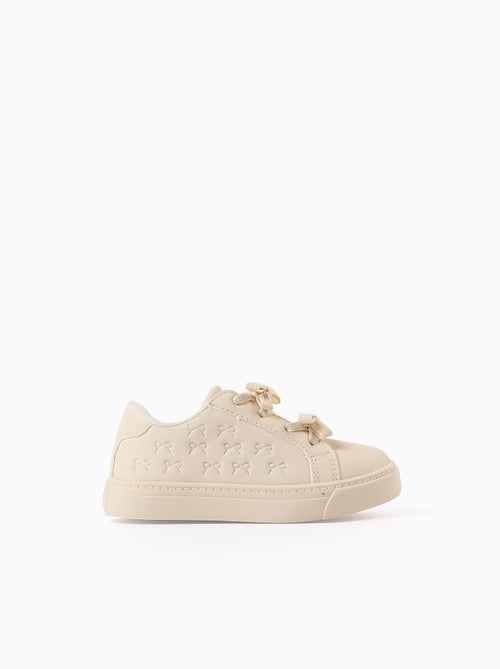 Zapatillas con textura y lazos - Kiabi