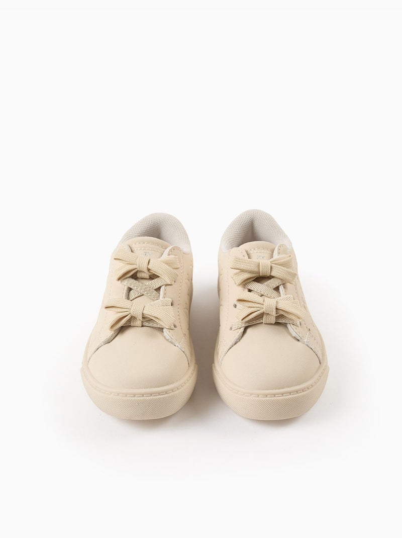 Zapatillas con textura y lazos Beige - Kiabi