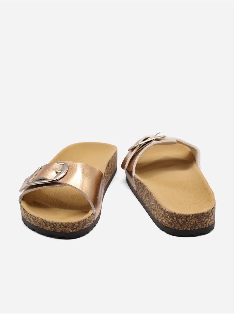 Zapatillas con tiras Champán - Kiabi