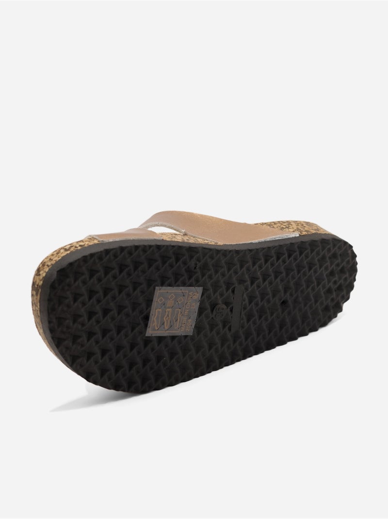 Zapatillas con tiras cruzadas Champán - Kiabi