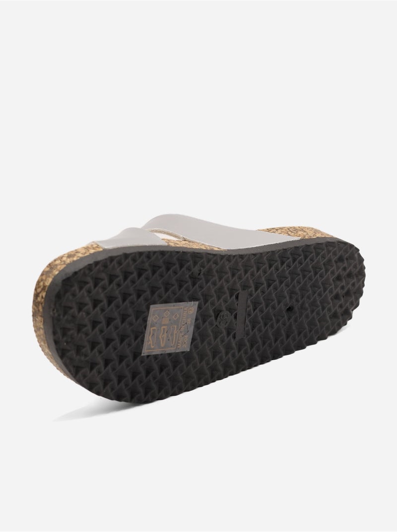 Zapatillas con tiras cruzadas Plata - Kiabi