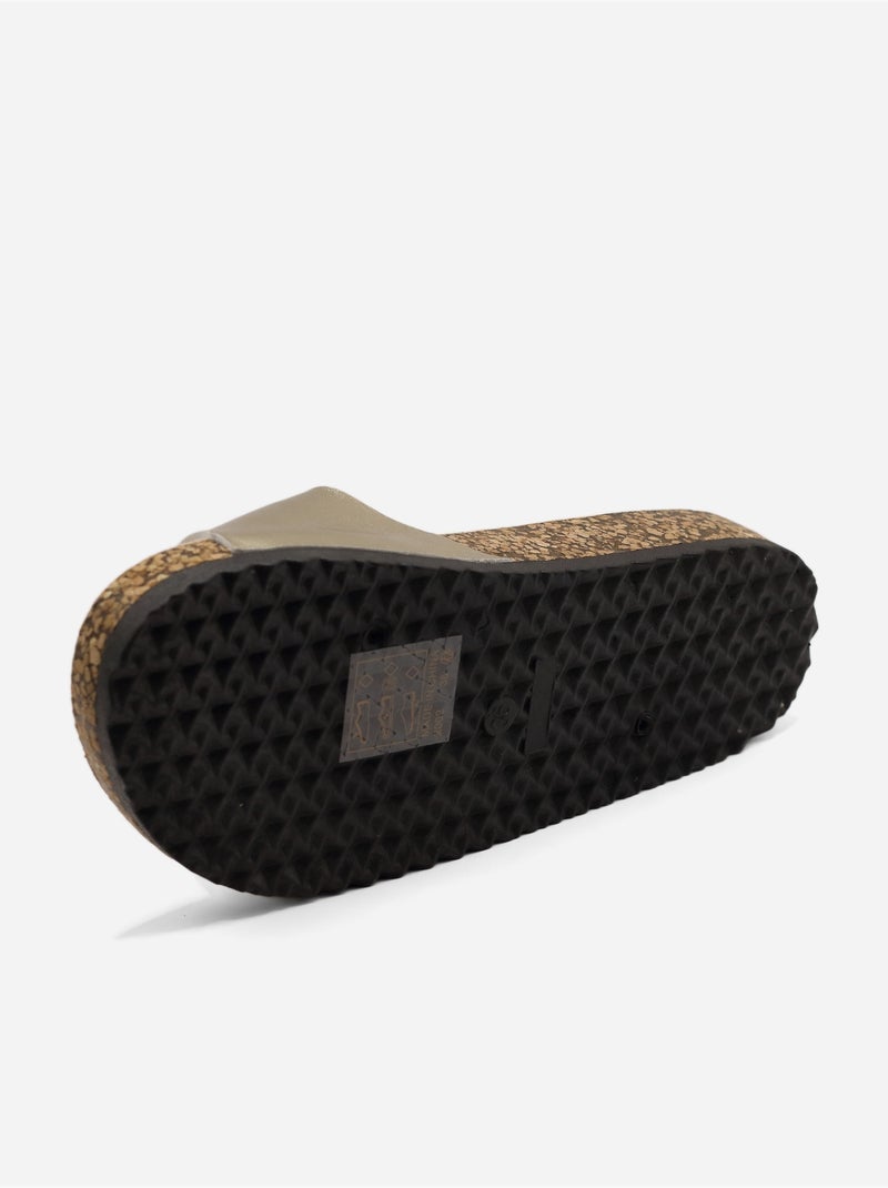 Zapatillas con tiras Dorado/Oro - Kiabi