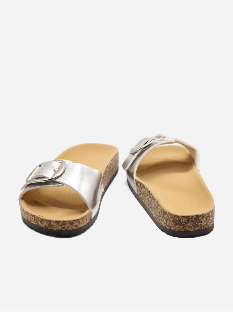 Zapatillas con tiras Plata - Kiabi