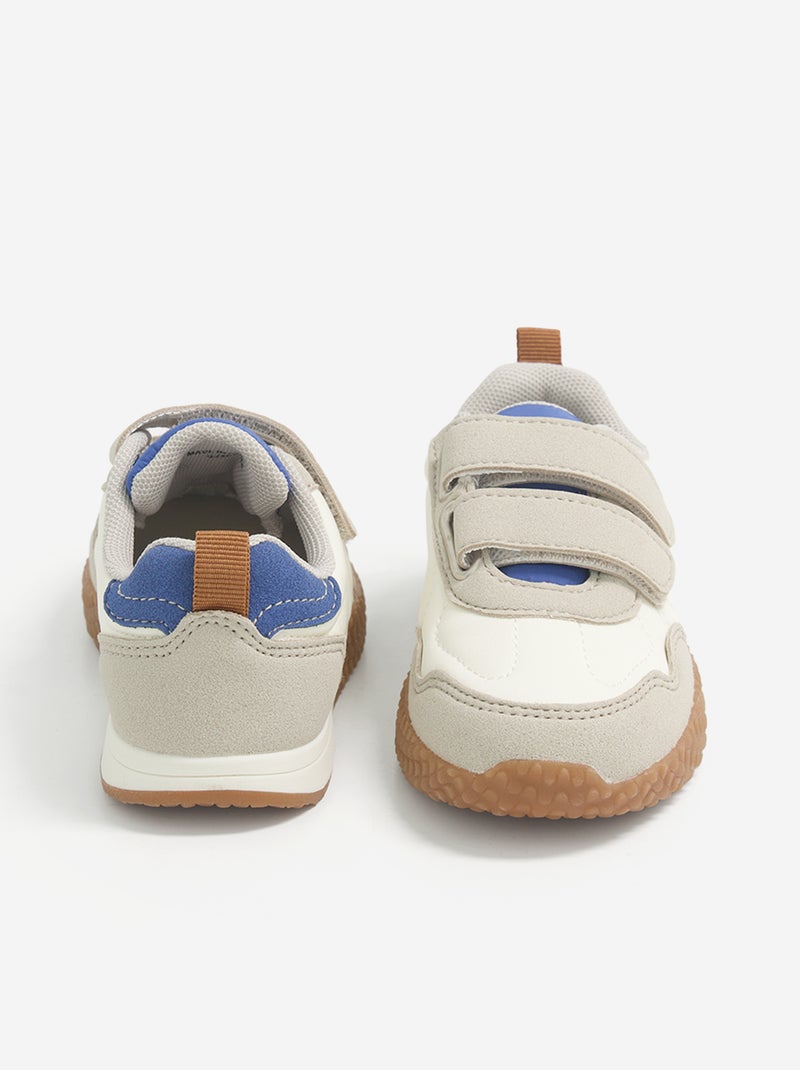 Zapatillas con velcro Beige - Kiabi