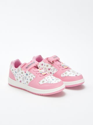 Zapatillas con velcro + cordones elásticos 'unicornios'