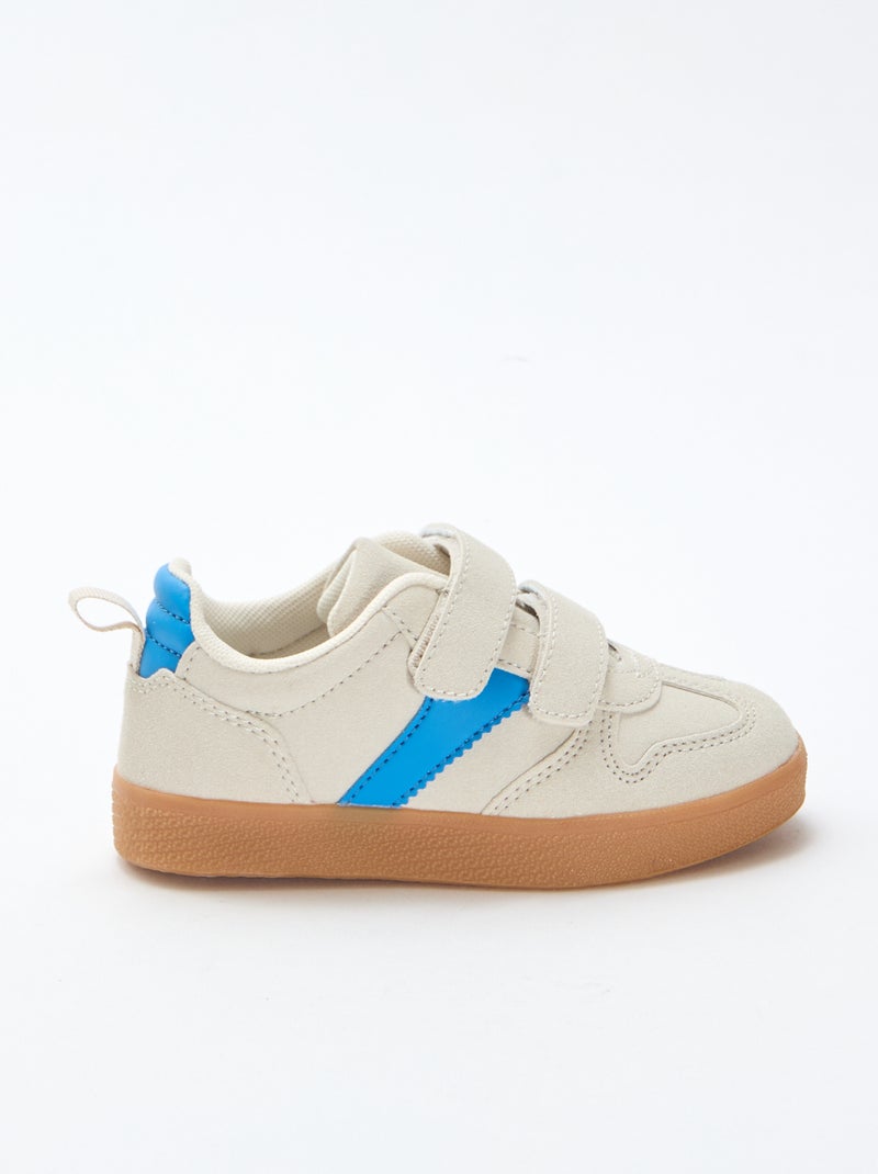 Zapatillas con velcro en antelina Azul - Kiabi