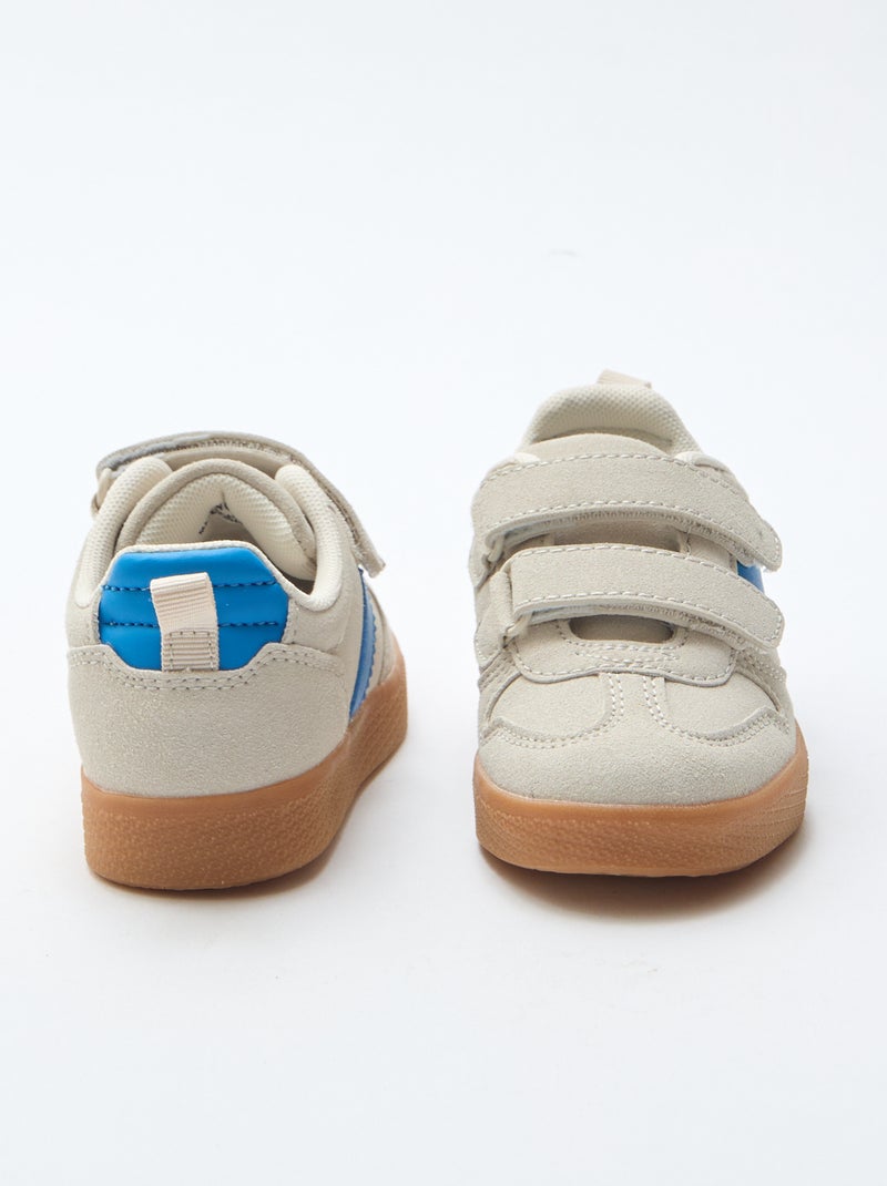 Zapatillas con velcro en antelina Azul - Kiabi