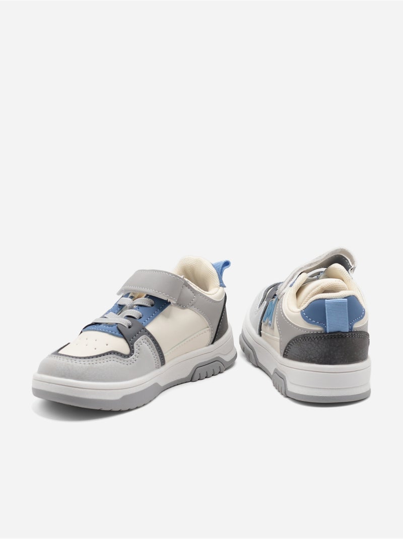 Zapatillas con velcro Gris - Kiabi