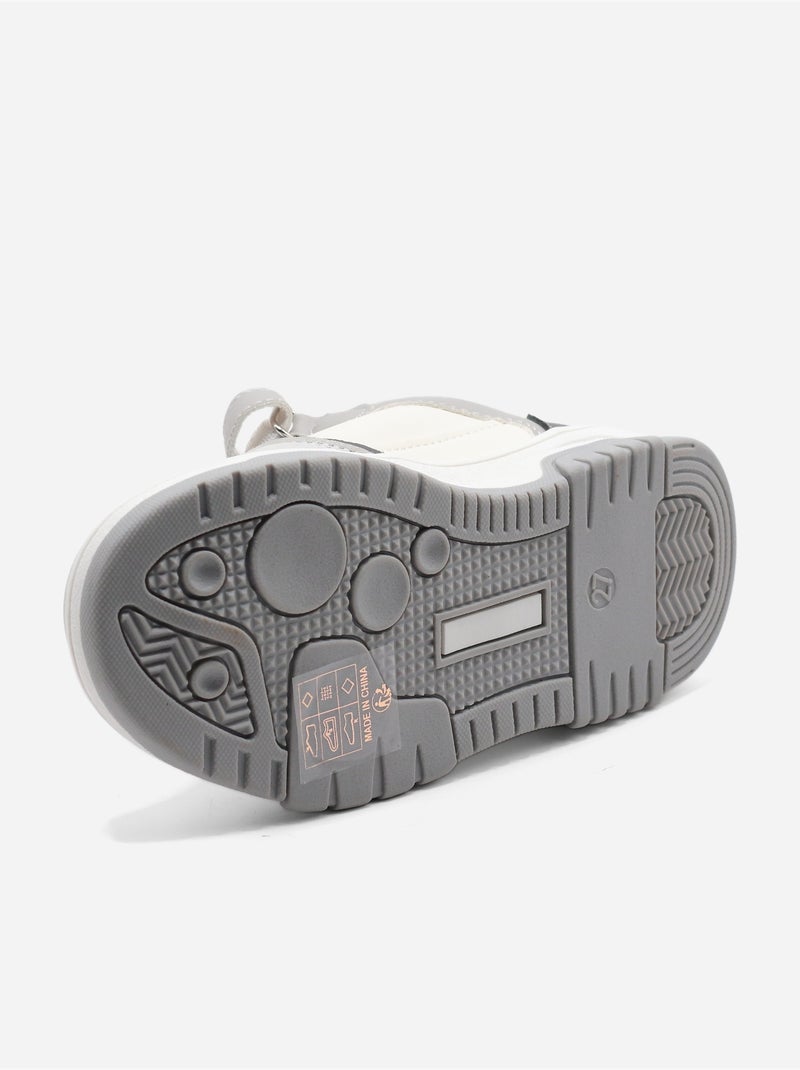 Zapatillas con velcro Gris - Kiabi