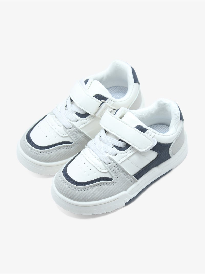 Zapatillas con velcro Gris - Kiabi