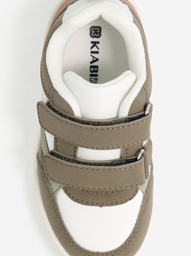 Zapatillas con velcro Kaki - Kiabi